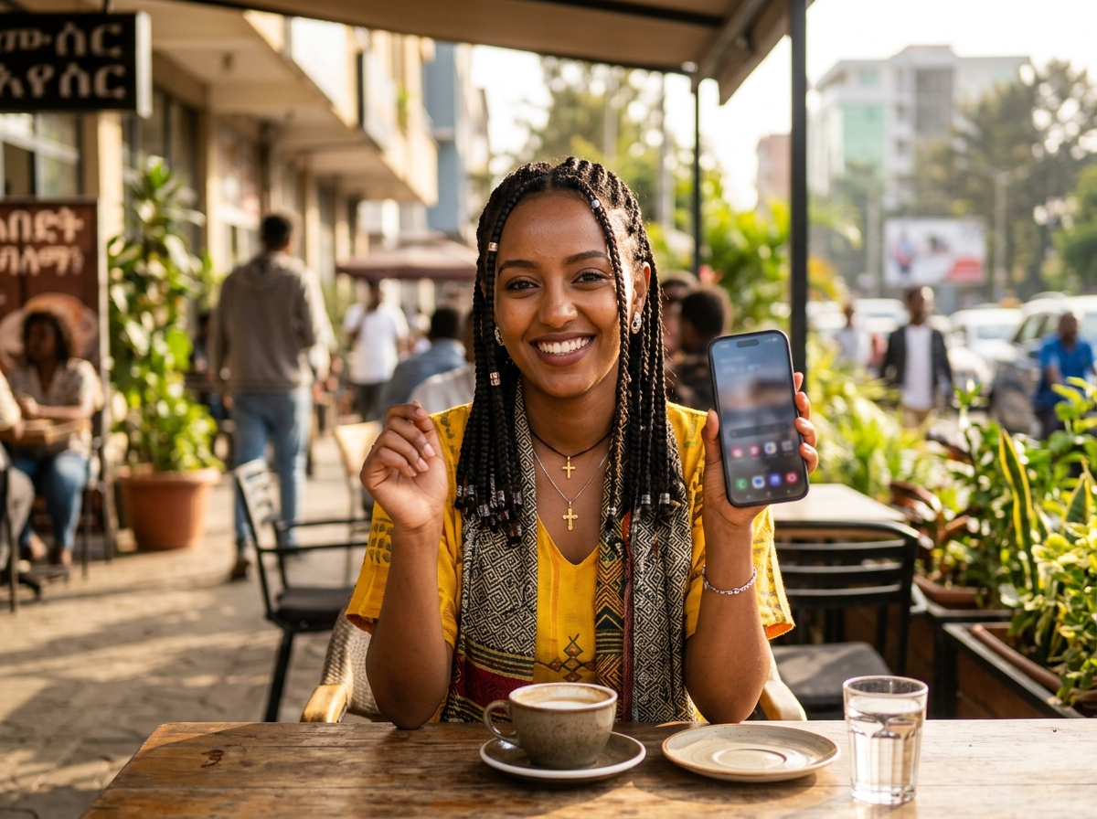 Customer ordering on smartphone